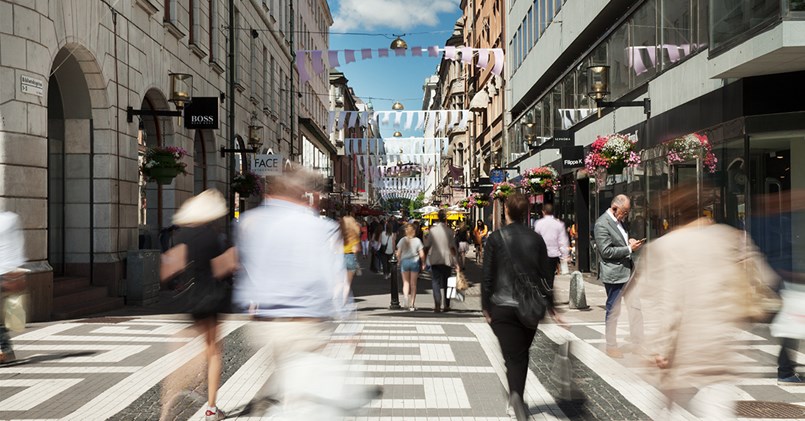 Shoppingområdet Bibliotekstan i Stockholm city