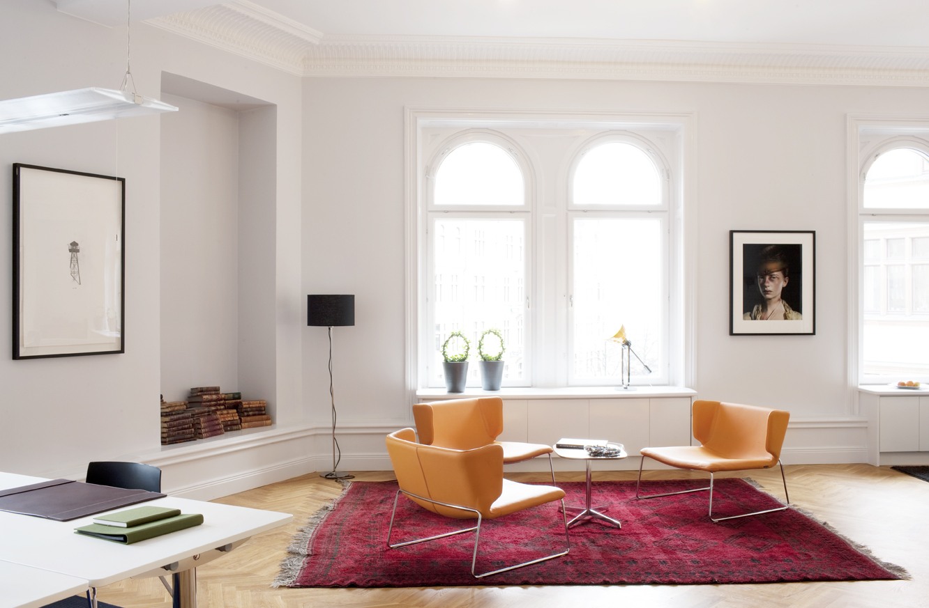 Illustration av konceptet REDO - nyckelfärdiga kontor.